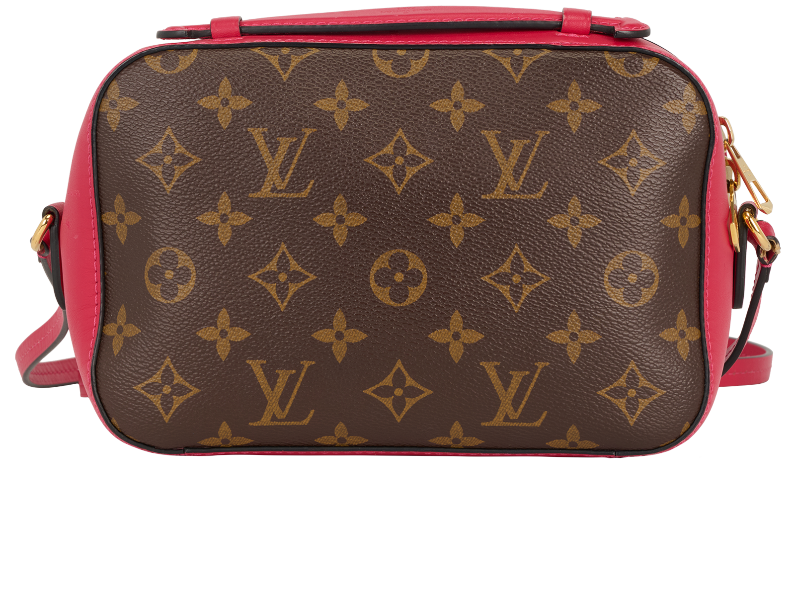 Saintonge, &pound;750, Handbags, Beige/Brown/Pink, Leather, Canvas, Back view